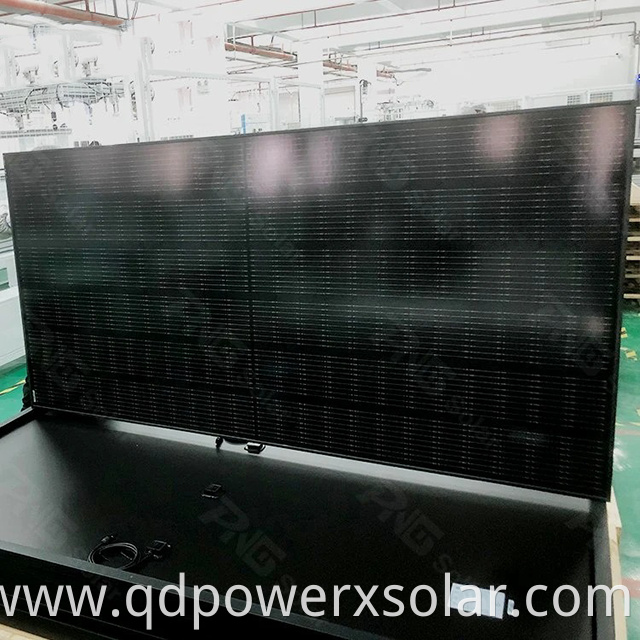 All black solar panel